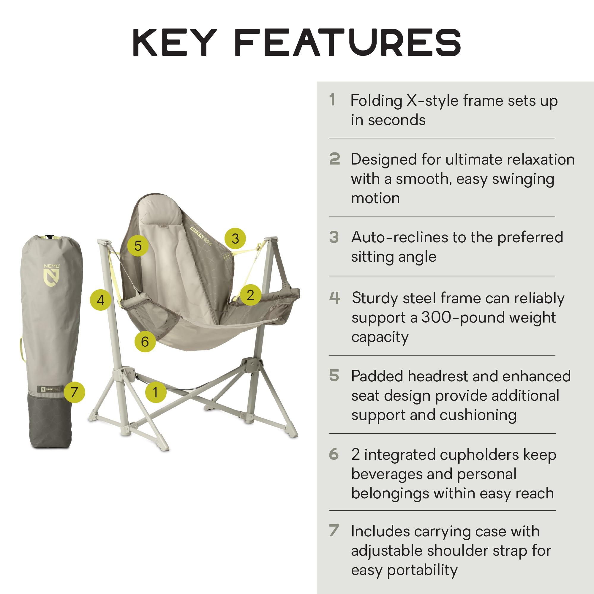 Amazon.com: NEMO Equipment Stargaze EVO-X Folding Reclining Camp